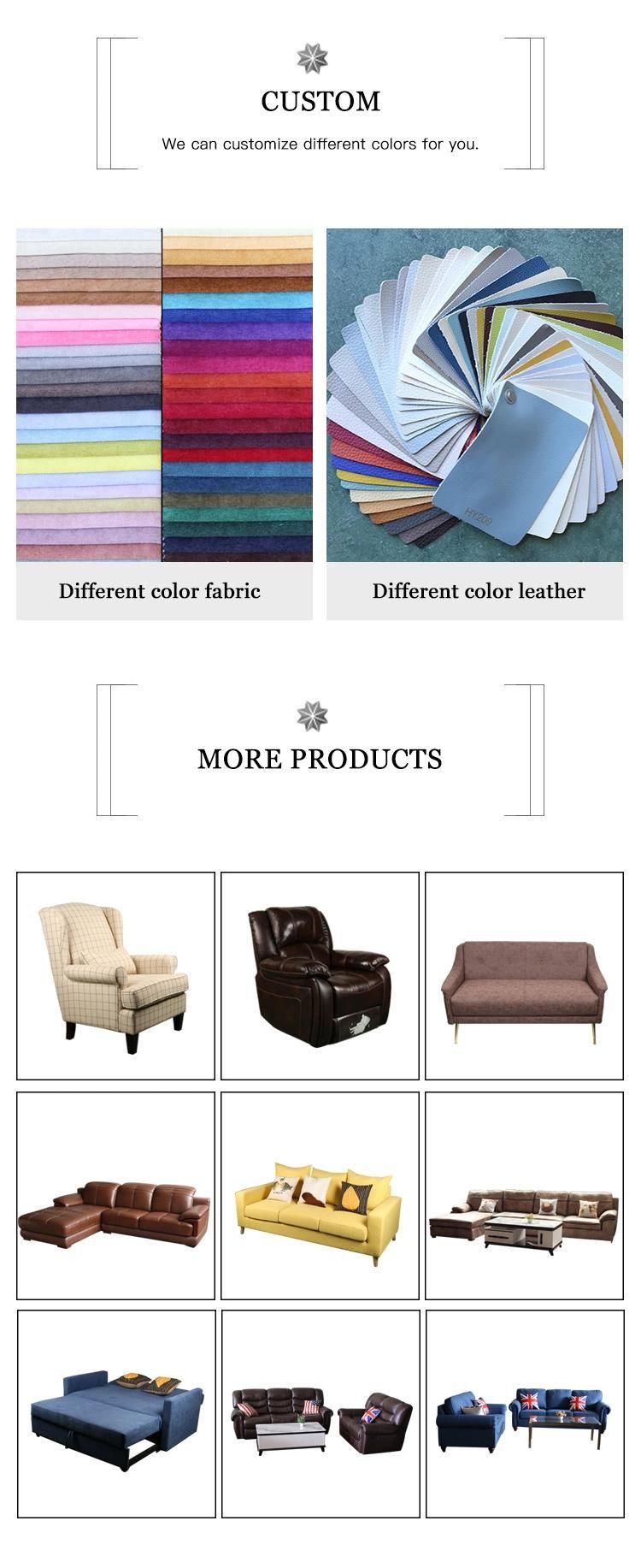 Leather L Shape Home Furniture Living Room Sofa