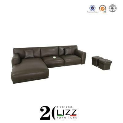 Furniture Promotion Event Simple Design Home Use Genuine Leather Sofa