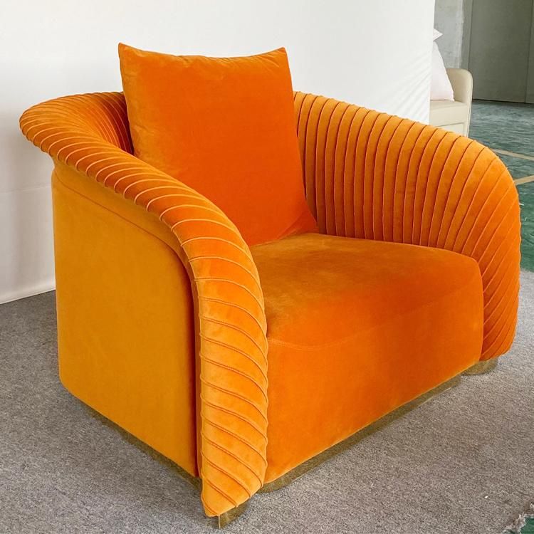 Home Furniture Living Room Fabric Single Seater Sofa Hotel Lobby Restuarant Sofa