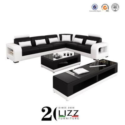 Dubai Modern Luxury Home Furniture Corner Leather Sofa Set
