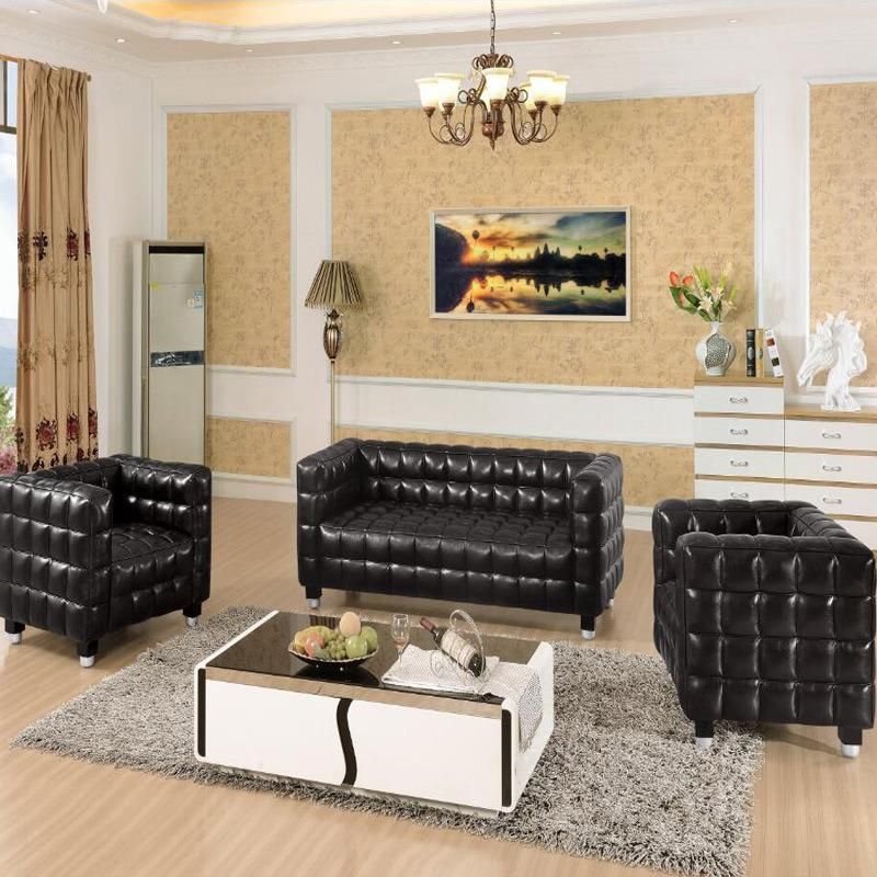 Unique Dark Style Design Modern Living Room Leather Sofa