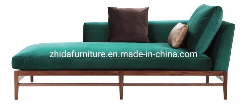 Chaise Lounge Modern Wooden Base Hotel Bedroom Sofa for Living Room