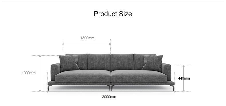 Wood Furniture Modern Home Corner Sectional Recliner Fabric Sofa