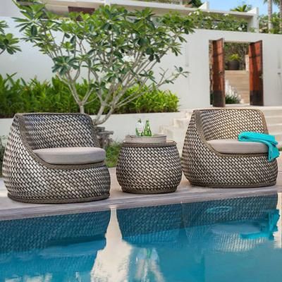 Outdoor Rattan Sofa Courtyard Garden Outdoor Villa Rattan Sofa Chair