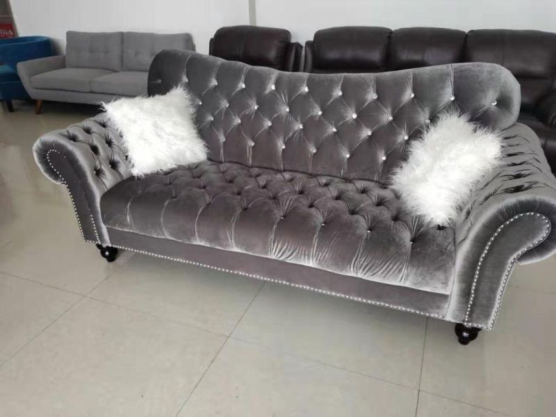 Modern Fabric Sofa with crystal Tufting Sofa for Home Furniture