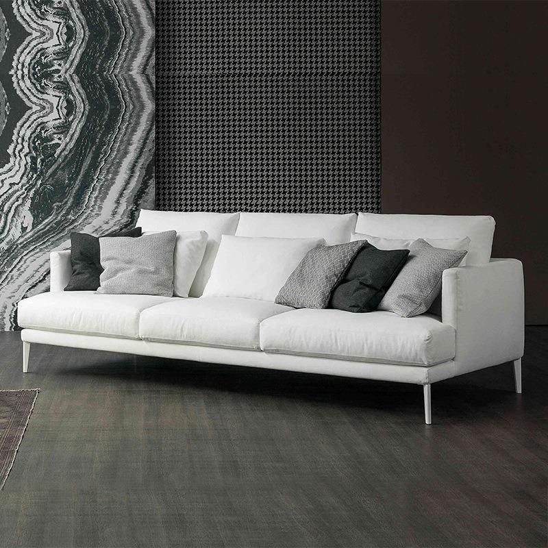 Fashion Living Room Solid Wood Frame Fabric Sofa