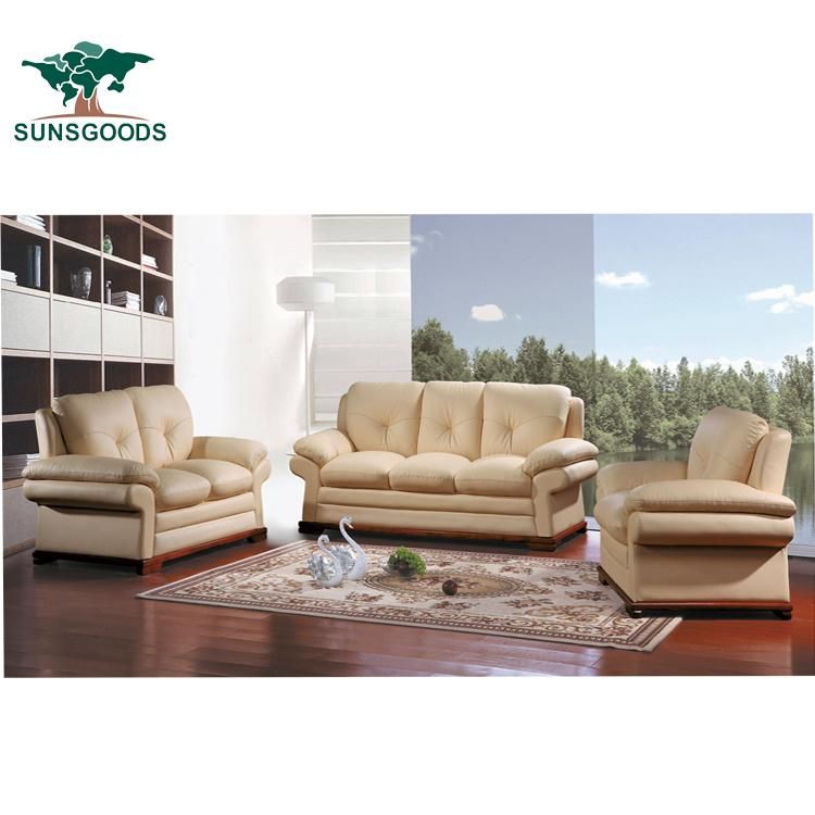 High Quality Genuine Leather Sofa Set for Home