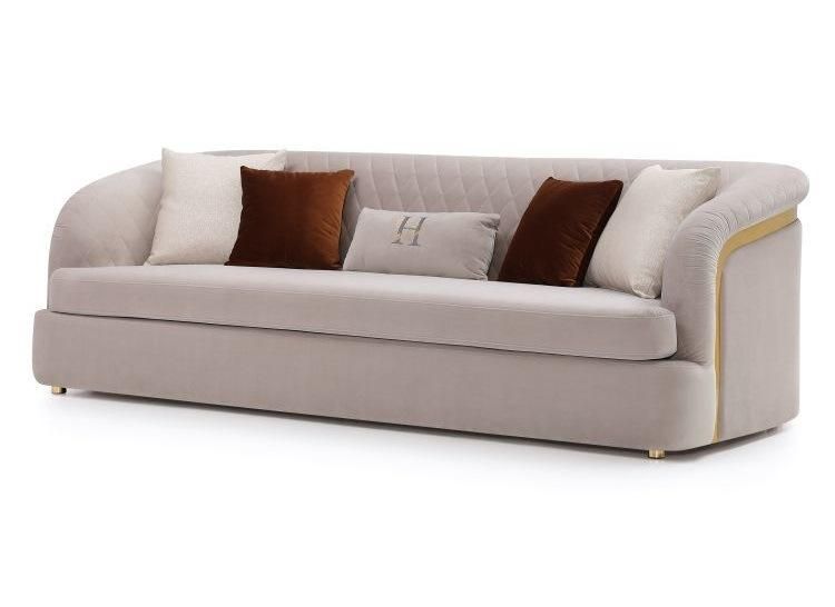 Italian Style Light Luxury Couch High-End 4/2/1 Seaters Living Room Sofa for Villa/ Hotel /High-End Department in Hot Sale