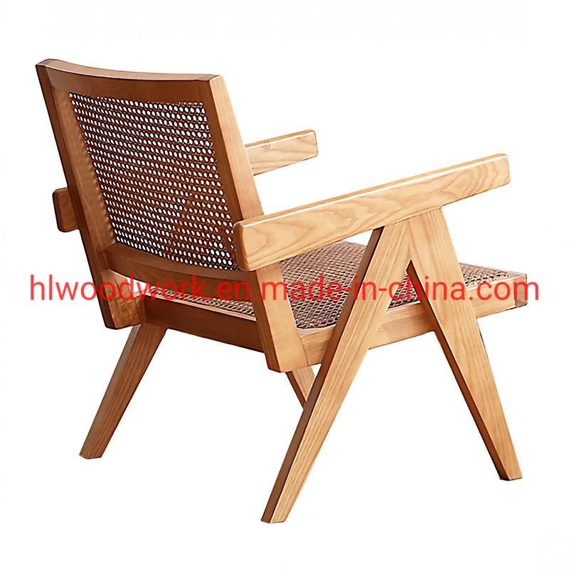 Little Rattan Sofa / Rattan Chair Rubber Wood Frame Rattan Seat Leisure Sofa Armchair Office Sofa
