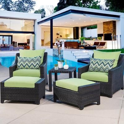 Alcony Three Piece Suit Combination European Style Back Rattan Chair Sofa Knitting