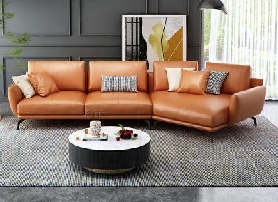 Leather Sofa Head Layer Cowhide Simple Modern Living Room Italian Minimalist Size Apartment Leather Sofa Combination