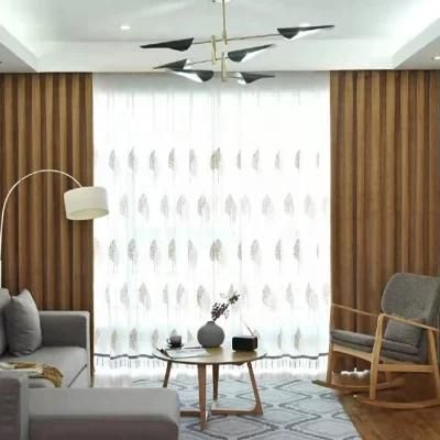 Factory Plain Hospital Modern Curtains Sofa Blackout Decorative Window Curtain Cotton Fabric