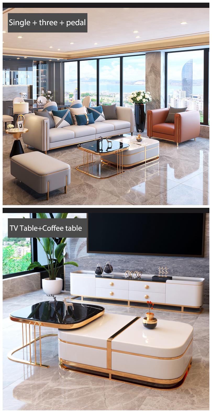 Factory Supply Stainless Steel Feet Corner Sofa Hot Sale