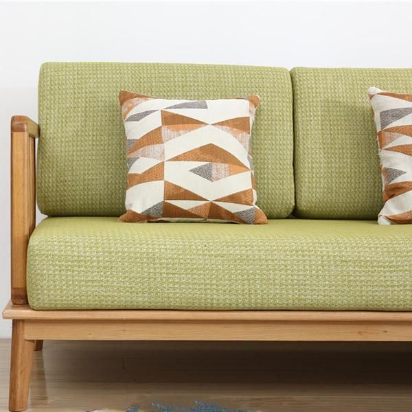 Nordic Living Room Solid Wood Fabric Sofa