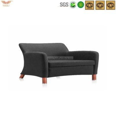 American Style Flauveno Black Office Sofa (HLS-019)