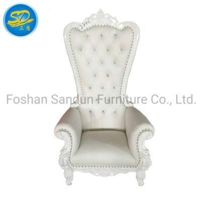 Hot Selling Solid Wood Luxury Design Wedding Throne Sofa Chair