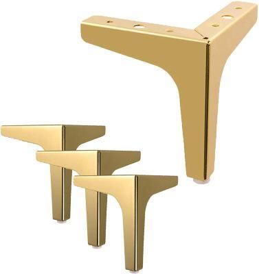 Gold Furniture Hardware Leg Parts for Sofa Feet Cabinet Bed Support with Metal