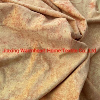 Polyester Printed Velvet Fabric Sofa Material Furniture Cloth Upholstery Decorative Fabric (PT)
