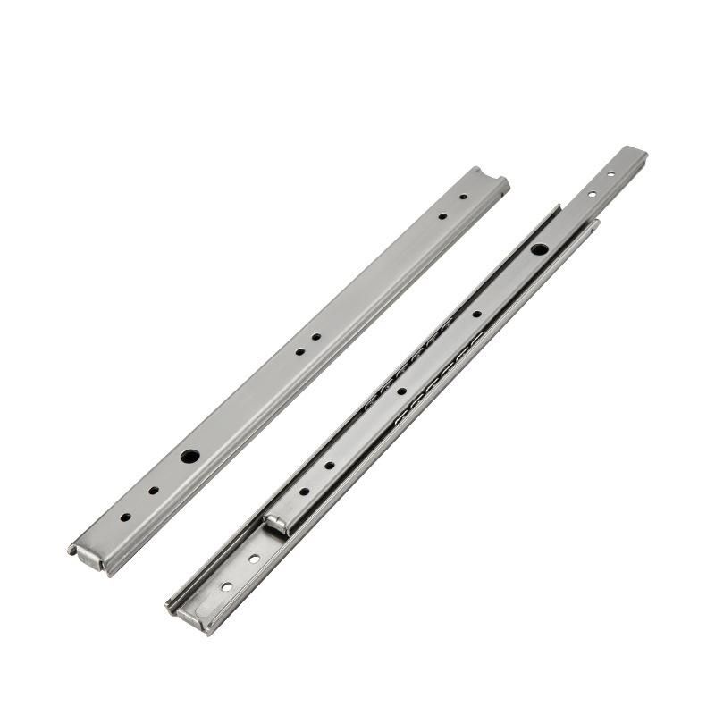 Three-Section Double-Layer 3/4 Telescopic High Temperature Stainless Drawer Slides