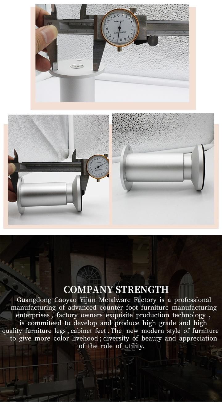 Factory Direct Sale Iron Round Tube Sofa Leg Metal Furniture Fitting