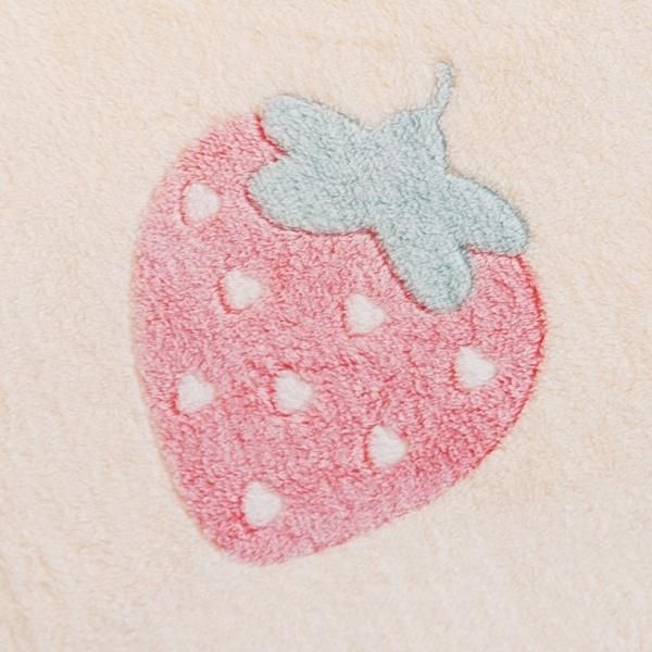 Strawberry Printed Flannel Fleece Blanket for Sofa Couch and Bedding