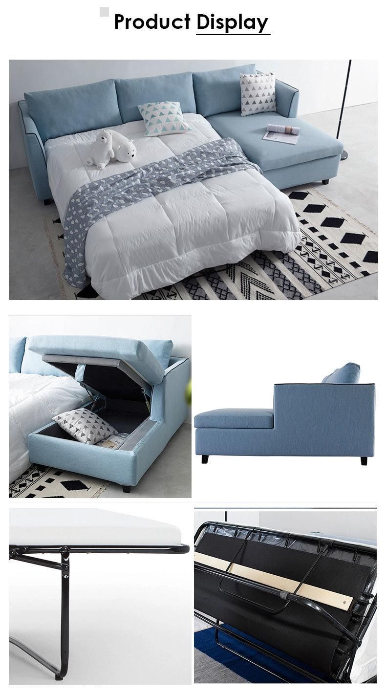 Multi-Functional Living Room Furniture Home Modern Fabric Sofa Bed