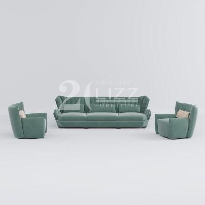 Nordic Modern Sectional Living Room Sofa Set Leisure Fabric Home Sofa Velvet Couch