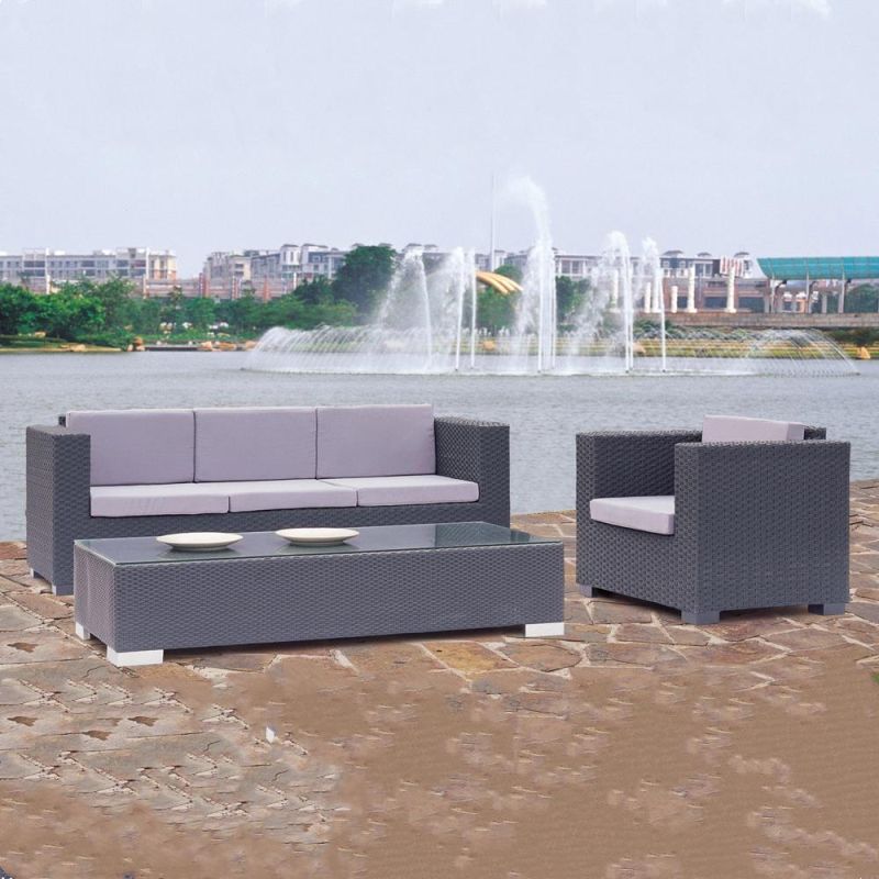 Fashion Aluminum Outdoor Sofa Furniture Stackable Rattan Home Livingroom Sofa