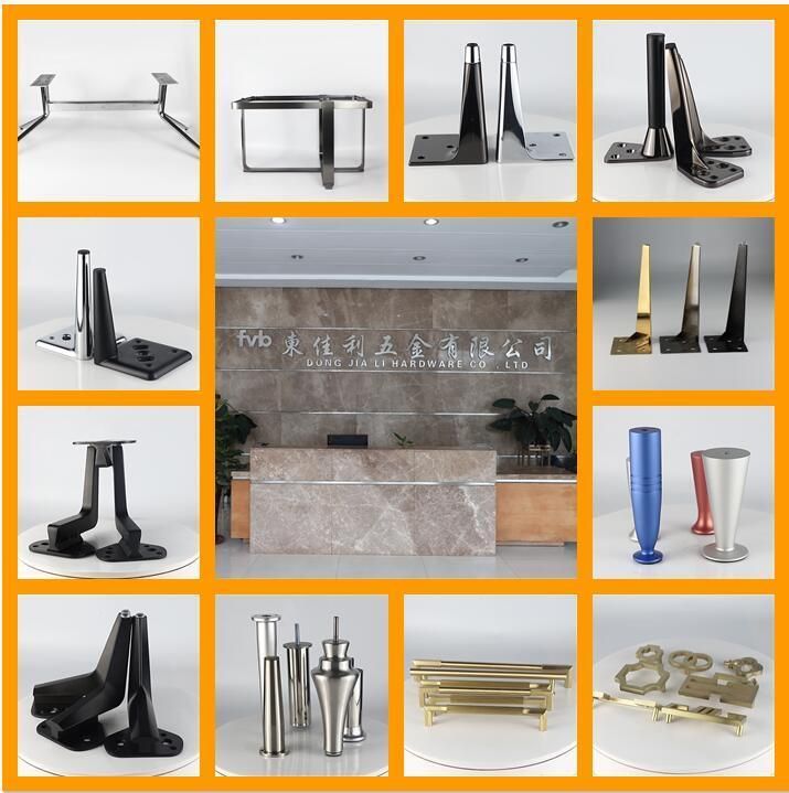 Aluminum Alloy Chrome Furniture Hardware Cabinet Feet Sofa Frame Leg