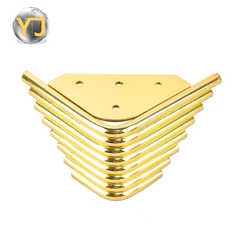 Height 150mm Corner Gold Sofa Legs for Modern Design Furniture with Rubber Base