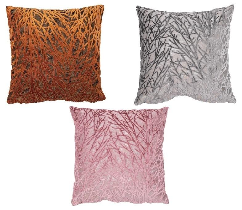 Cut Velvet Polyester Sofa Cushions / Color Pillows Home Decorative Cushions