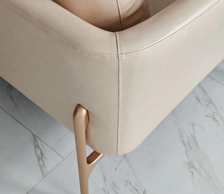 China Wholesale Leather Modern Sofa with Feather Cushion