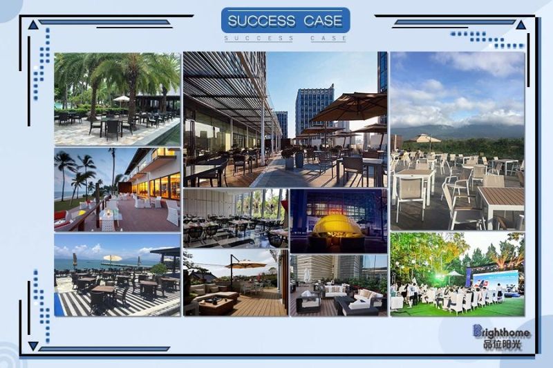 Factory Supply Popular Leisure Garden Hotel Aluminium Frame Patio Weaving Rope Outdoor Sofa Set
