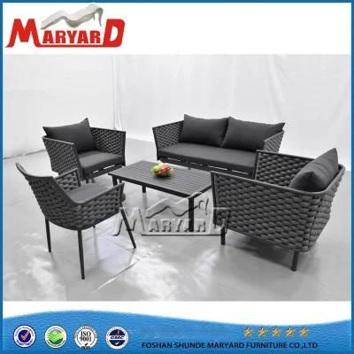 Cafe Restaurant Rope Woven Outdoor Furniture Leisure Lounge Sofa Set