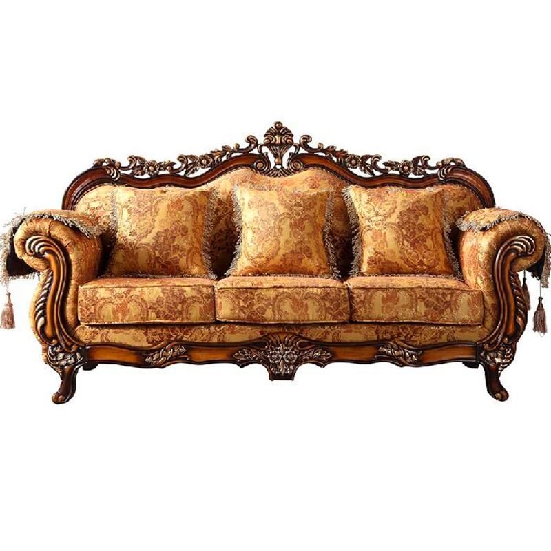 Wood Furniture Factory Wholesale Classic Fabric Sofa in Optional Sofa Color and Seat