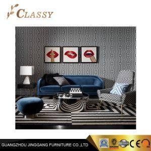 Brushed Stainless Steel Frame Furniture Soft Velvet Sofa