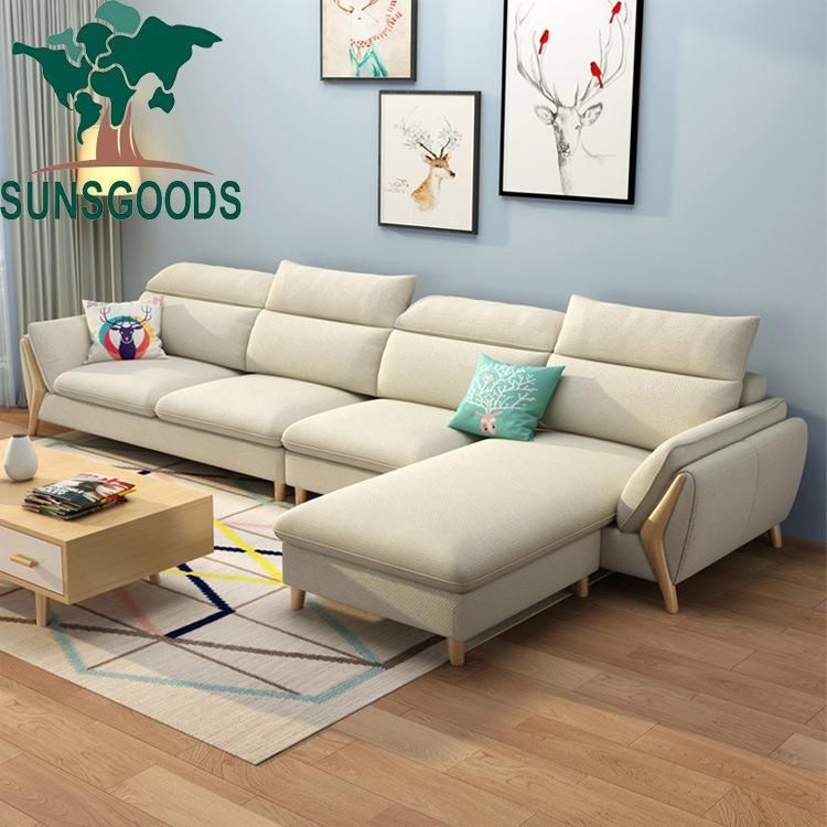 Upholstered Sectional Latest Design Corner Sofa Set for Living Room Furniture Sofa