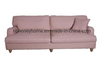 Hot Selling The Whole World Classic Style Oak Leg Living Room Fabric Sofa