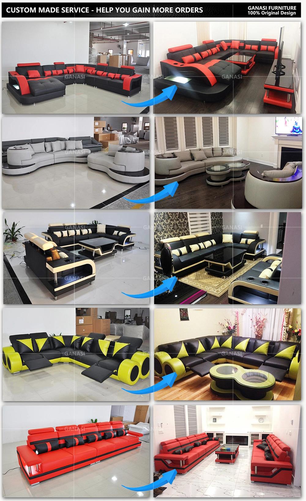 Europe Popular Living Room Sofa LED Light Storage Design G8046