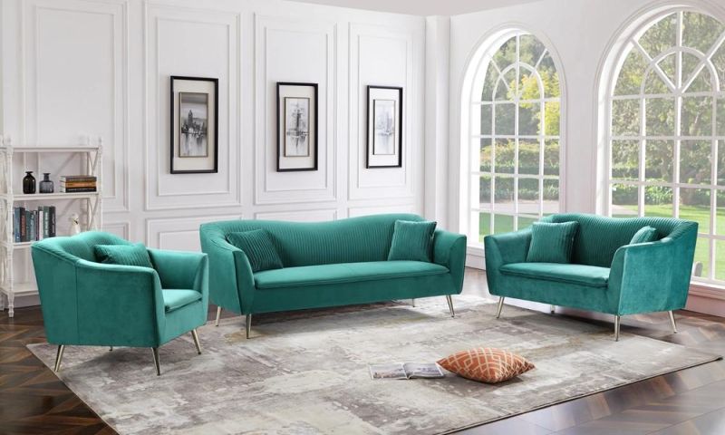 Nova Jssc032 197X80X81cm 3-Seater Sofa Velvet Sofa Set