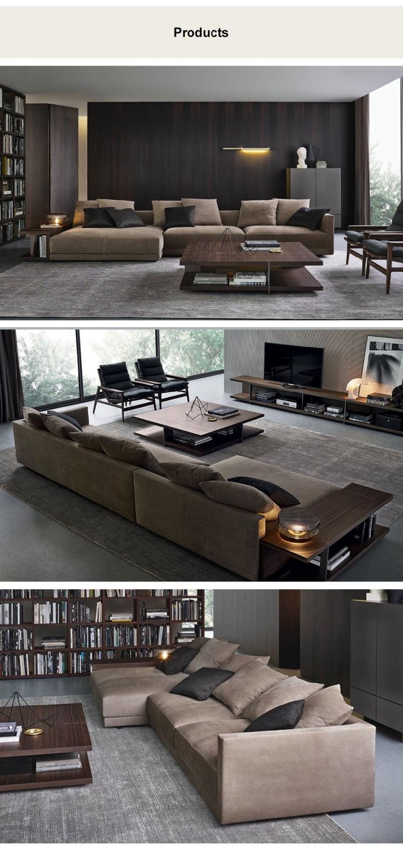 latest Design Style Non Inflatable Foam Recliner Corner Fabric Sofa