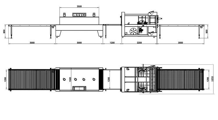 Door Chair Sofa Fully-Closed Horizontal Double Side Sealer Shrink Wrapping Machine Price