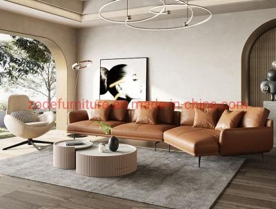 Zode Section Modern Sofa Set Furniture Sectionals Chesterfield Corner L Shaped Living Room PU Leather Sofa
