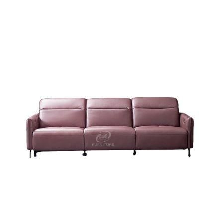 Beautiful Modern Living Room Sofas Sectional Red Genuine Leather Smart Couch