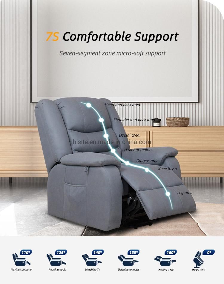 Furgle Power Lift Chair Fabric Cloth Lift Recliner Chair for Elderly Load Capacity up to 400 Lbs Electric Sofa