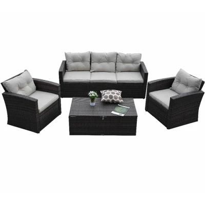 Rattan Sofa Dining Set Patio Grey Rattan Wicker Outdoor Sectional Sofas Garden