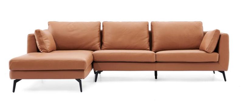 Lm106 Corner Sofa, Genuine Leather Sofas, Italian Modern Design Sofa in Home and Commercial Custom