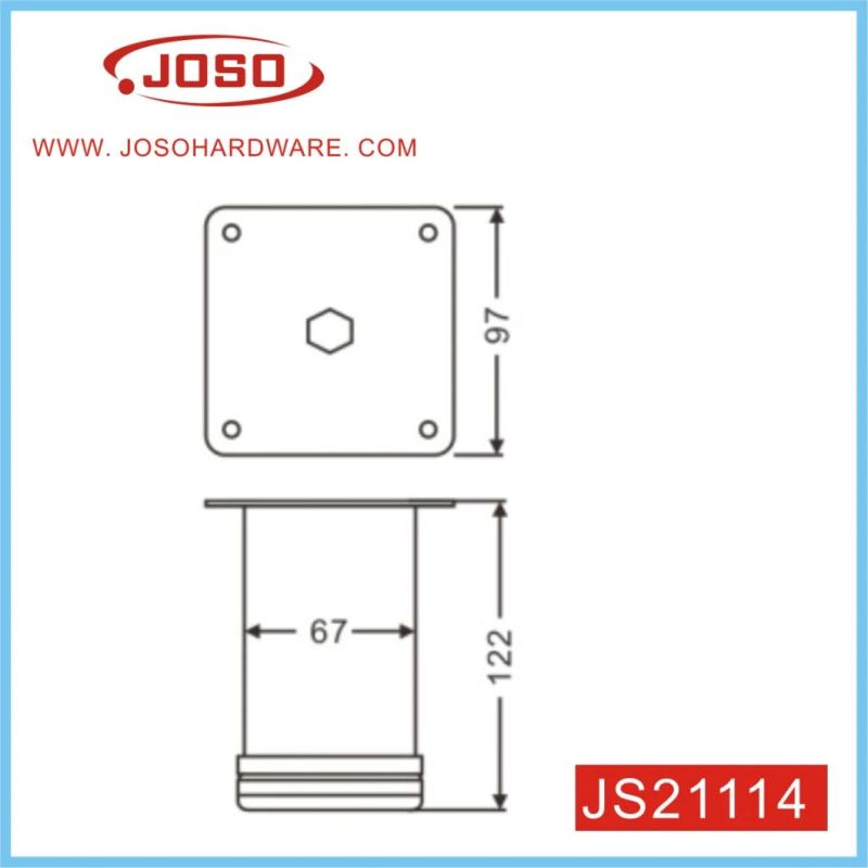 Customized Height Round Adjustable Furniture Leg for Table