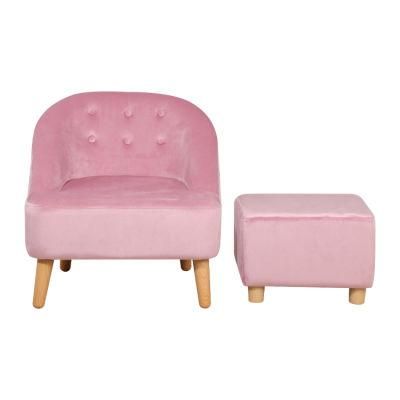 High Class Kids Chair and Ottoman Set Kids Furniture