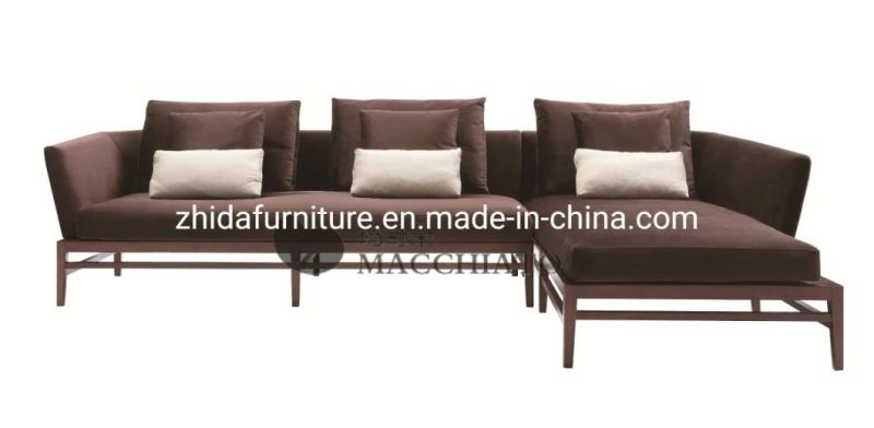 Chaise Lounge Modern Wooden Base Hotel Bedroom Sofa for Living Room
